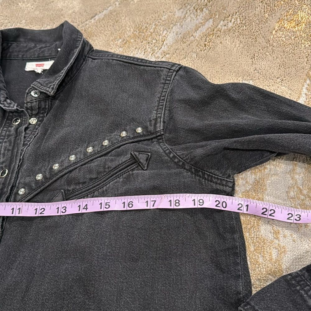 Levi's Dori Western Shirt pearl snap button in Black size S in GUC - Picture 8 of 11